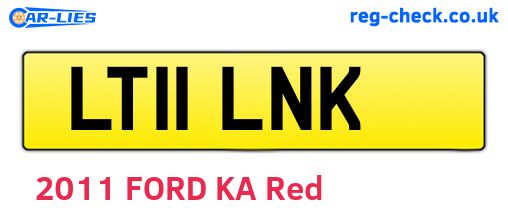 LT11LNK are the vehicle registration plates.