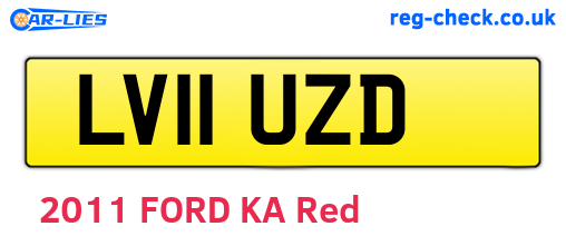 LV11UZD are the vehicle registration plates.