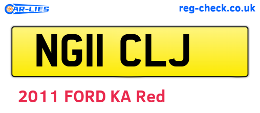 NG11CLJ are the vehicle registration plates.