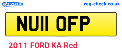 NU11OFP are the vehicle registration plates.