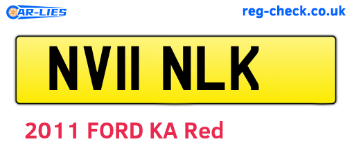 NV11NLK are the vehicle registration plates.
