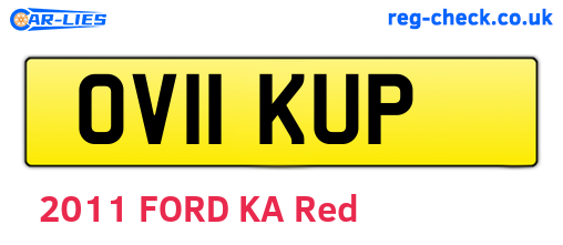 OV11KUP are the vehicle registration plates.