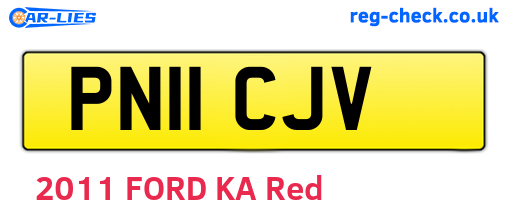 PN11CJV are the vehicle registration plates.