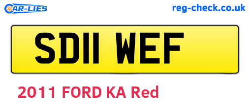 SD11WEF are the vehicle registration plates.