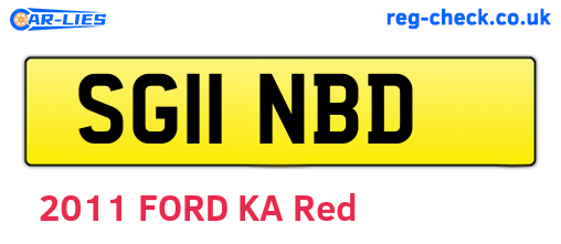 SG11NBD are the vehicle registration plates.