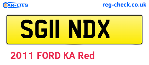 SG11NDX are the vehicle registration plates.