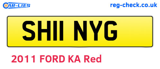 SH11NYG are the vehicle registration plates.