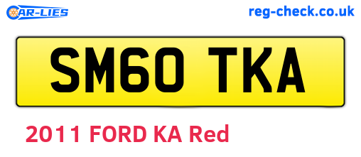 SM60TKA are the vehicle registration plates.