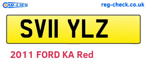 SV11YLZ are the vehicle registration plates.