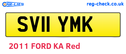 SV11YMK are the vehicle registration plates.