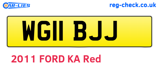 WG11BJJ are the vehicle registration plates.