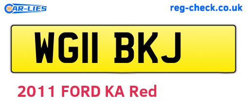 WG11BKJ are the vehicle registration plates.