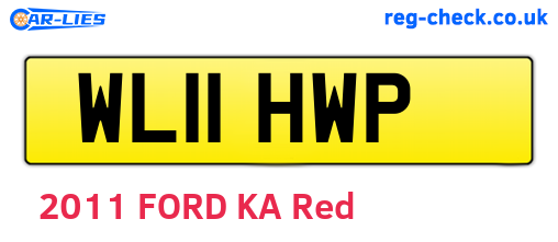 WL11HWP are the vehicle registration plates.