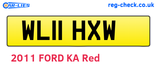 WL11HXW are the vehicle registration plates.