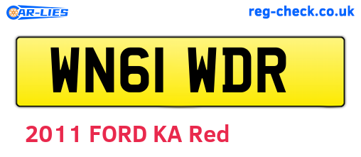WN61WDR are the vehicle registration plates.