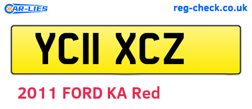 YC11XCZ are the vehicle registration plates.