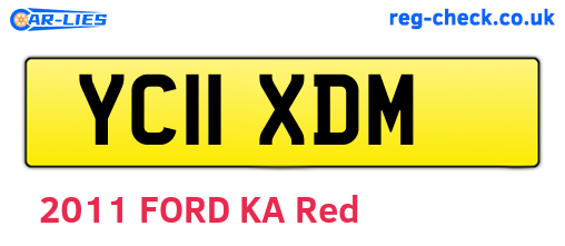 YC11XDM are the vehicle registration plates.