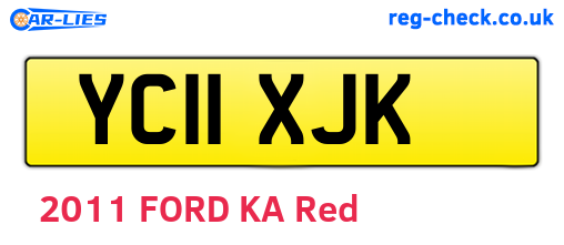 YC11XJK are the vehicle registration plates.