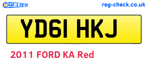 YD61HKJ are the vehicle registration plates.