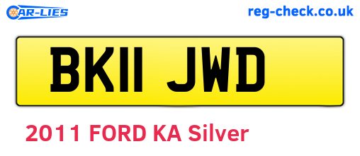 BK11JWD are the vehicle registration plates.