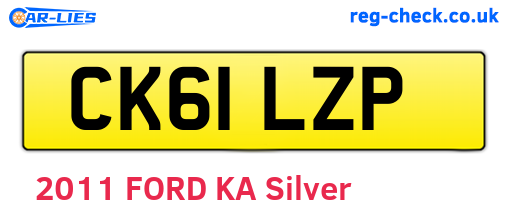 CK61LZP are the vehicle registration plates.