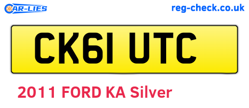 CK61UTC are the vehicle registration plates.