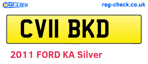CV11BKD are the vehicle registration plates.