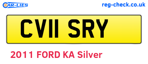 CV11SRY are the vehicle registration plates.