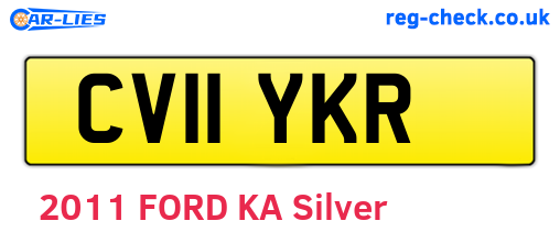 CV11YKR are the vehicle registration plates.