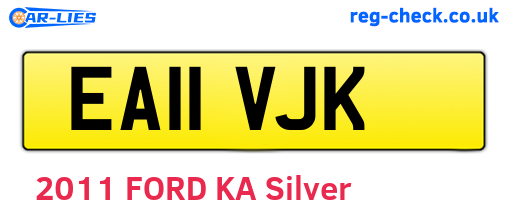 EA11VJK are the vehicle registration plates.