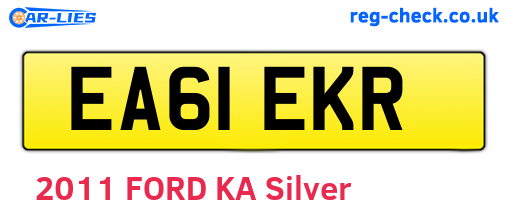 EA61EKR are the vehicle registration plates.
