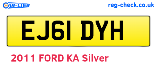 EJ61DYH are the vehicle registration plates.
