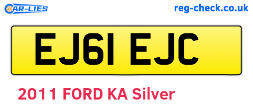 EJ61EJC are the vehicle registration plates.