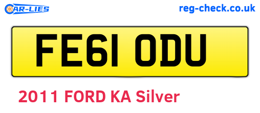 FE61ODU are the vehicle registration plates.