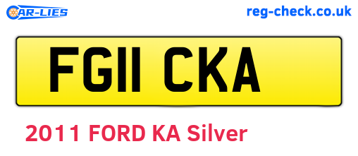 FG11CKA are the vehicle registration plates.