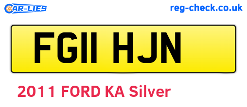 FG11HJN are the vehicle registration plates.
