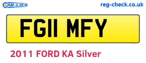 FG11MFY are the vehicle registration plates.