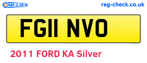 FG11NVO are the vehicle registration plates.