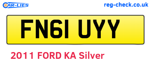 FN61UYY are the vehicle registration plates.