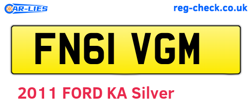 FN61VGM are the vehicle registration plates.