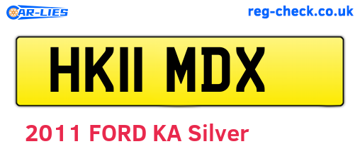 HK11MDX are the vehicle registration plates.