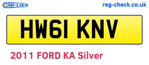 HW61KNV are the vehicle registration plates.