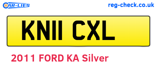 KN11CXL are the vehicle registration plates.