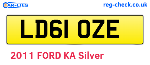 LD61OZE are the vehicle registration plates.