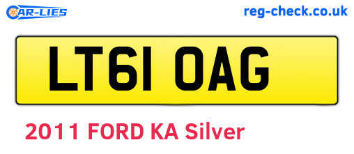 LT61OAG are the vehicle registration plates.
