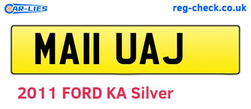 MA11UAJ are the vehicle registration plates.