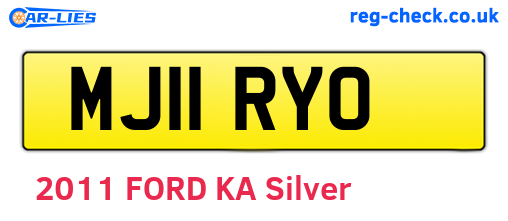 MJ11RYO are the vehicle registration plates.