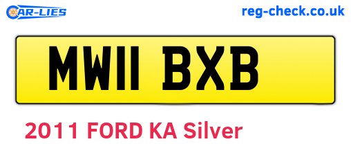 MW11BXB are the vehicle registration plates.