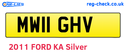 MW11GHV are the vehicle registration plates.