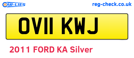OV11KWJ are the vehicle registration plates.